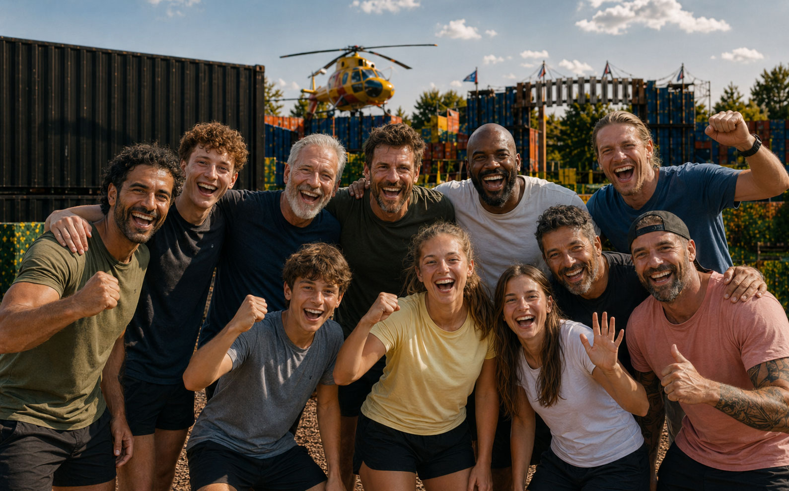 Glückliche Gruppen beim Action Event bei action-parks.de