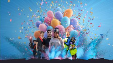 Eine Gruppe von Paintball Spielern bei action-parks.de