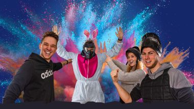 Eine Gruppe von Paintball Spielern bei action-parks.de